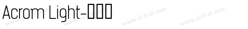 Acrom Light字体转换